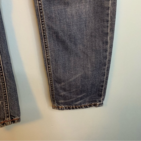 Aeropostale Boyfriend medium wash distressed mid rise relaxed baggy ankle jean 4 - Picture 9 of 9